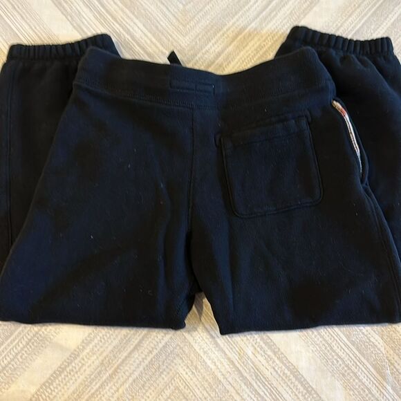 BURBERRY Boys Black Logo Sweatpants with Signature Plaid Trim in Pockets Size 5Y - Picture 7 of 8